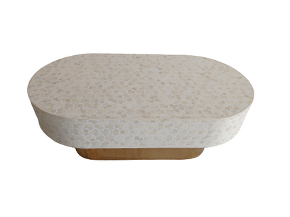 Customized Bone Inlay Coffee Table Handmade Center Table