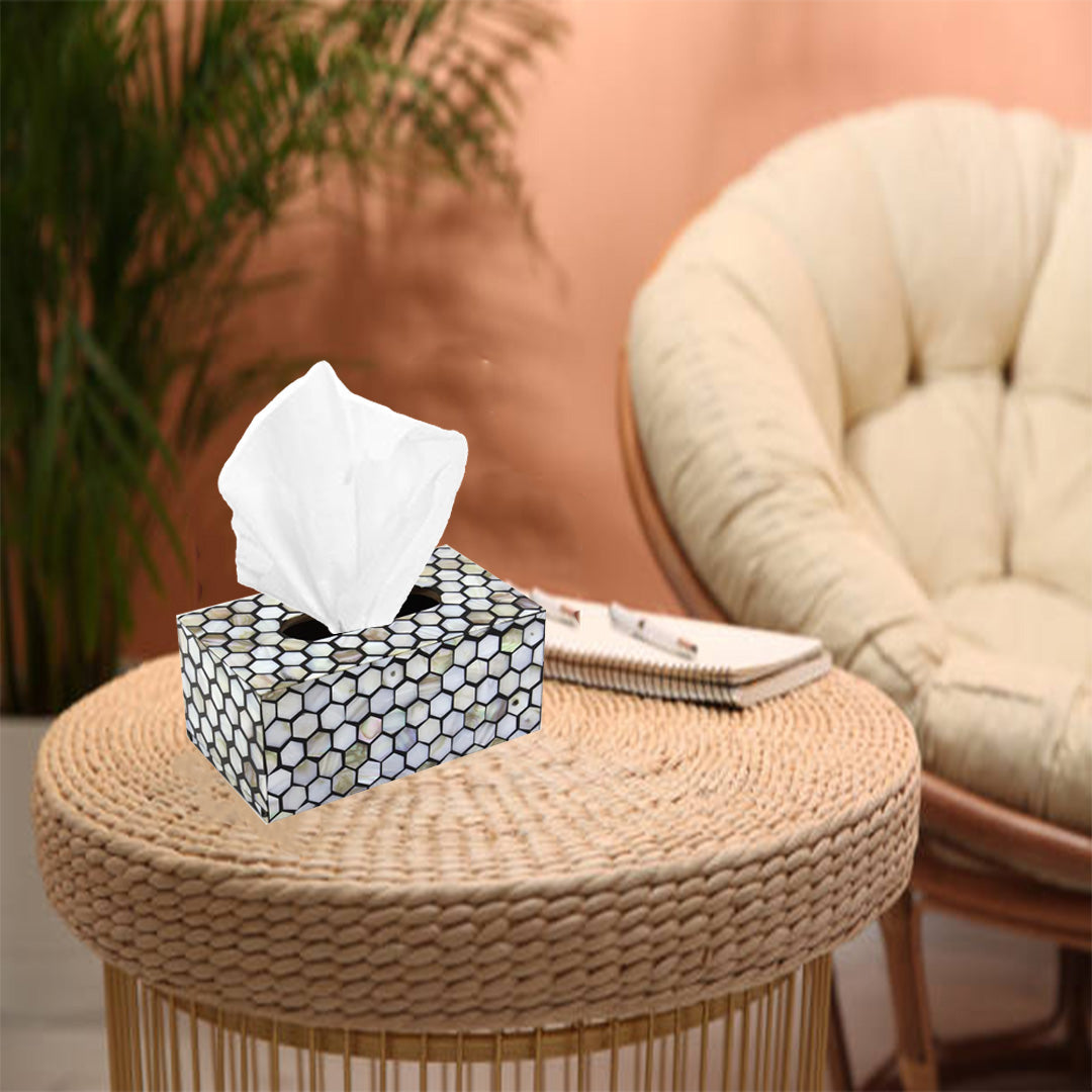 Handmade Mother of Pearl tissue box cover