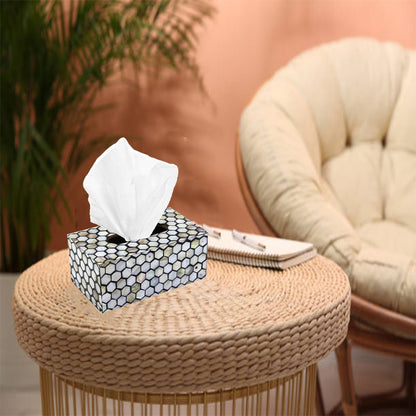 Handmade Mother of Pearl tissue box cover