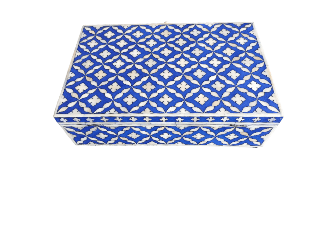 Handcrafted Moroccan bone inlay jewelry box with elegant home décor accents