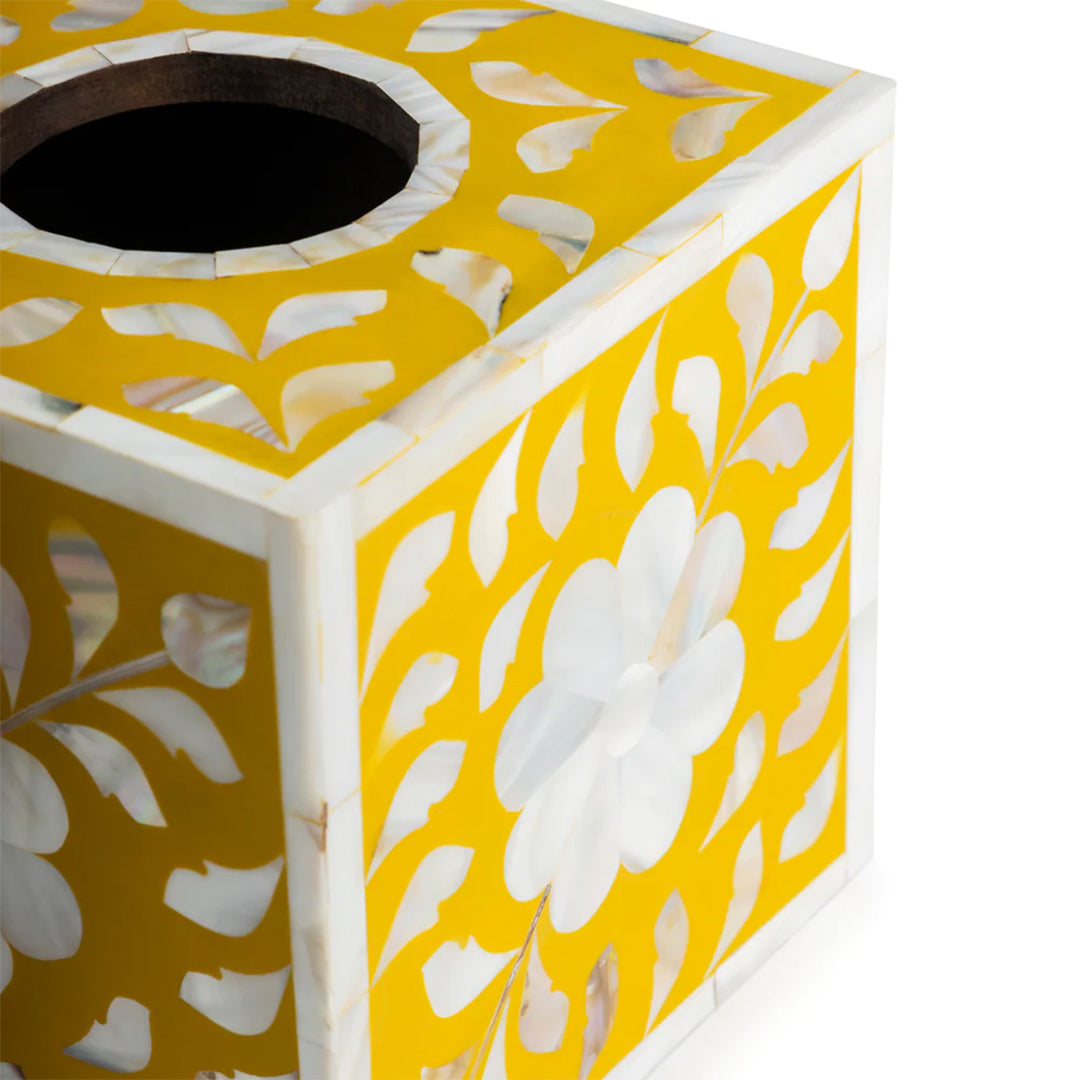 Handmade Mother of Pearl Square Shape Tissue Box