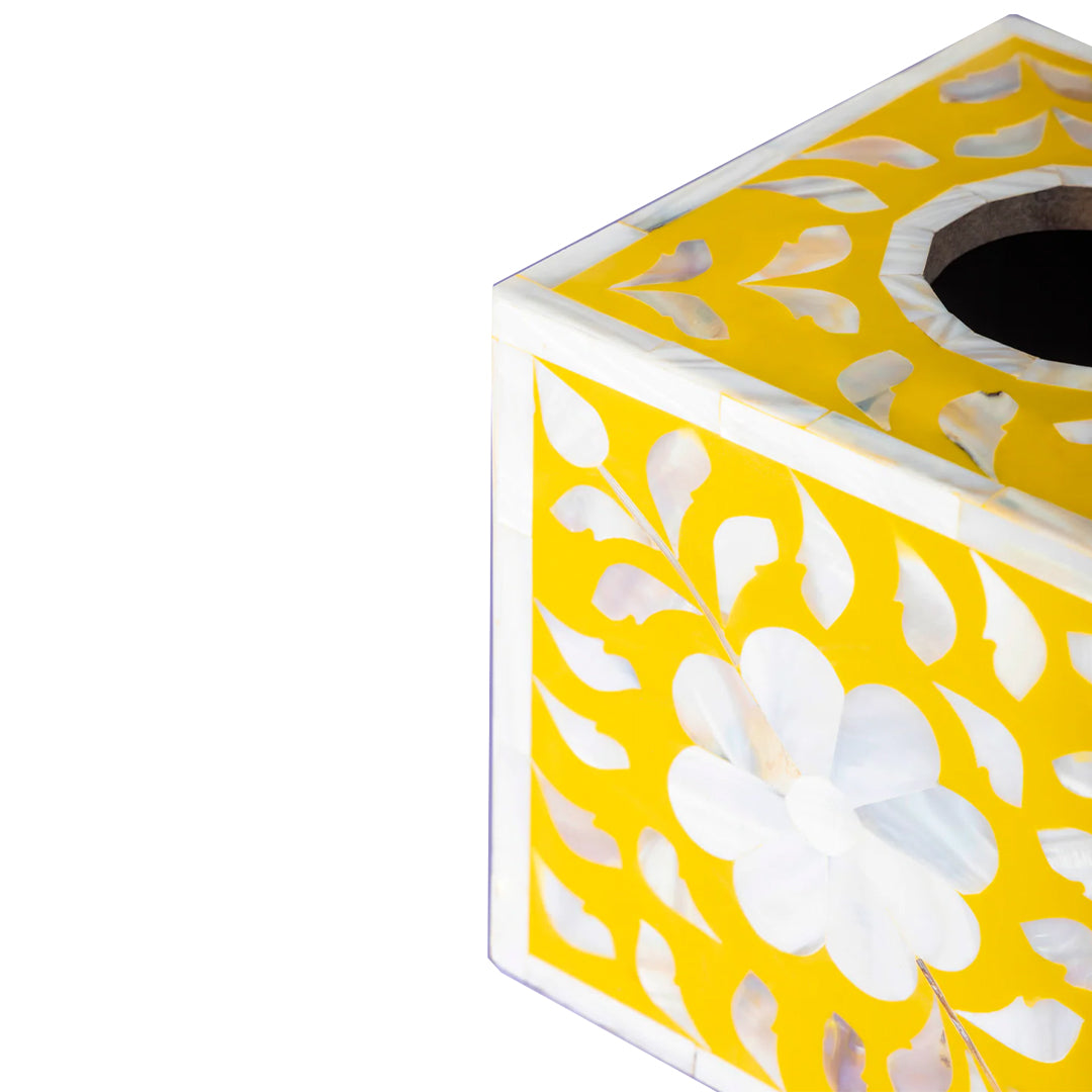 Handmade Mother of Pearl Square Shape Tissue Box