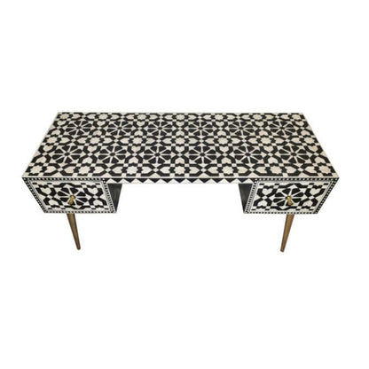 Customized Handmade Bone Inlay Moroccan Pattern Console Table