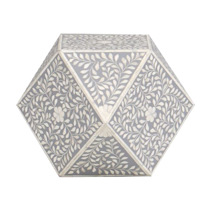 Handmade Diamond Shape Bone Inlay Stool Best For Home And Office
