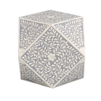 Handmade Diamond Shape Bone Inlay Stool Best For Home And Office