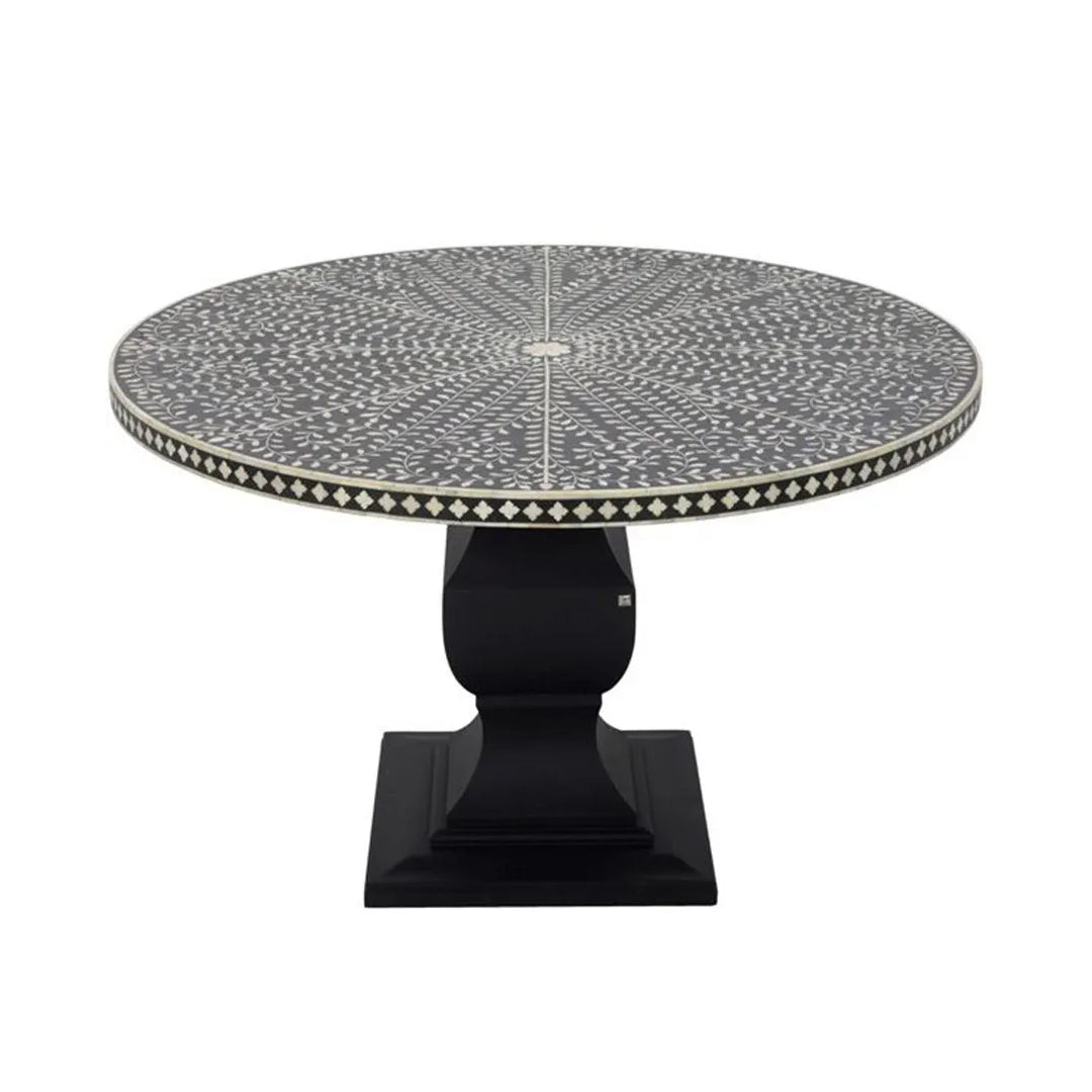 Handmade Customized  Bone Inlay Round Dinning Table