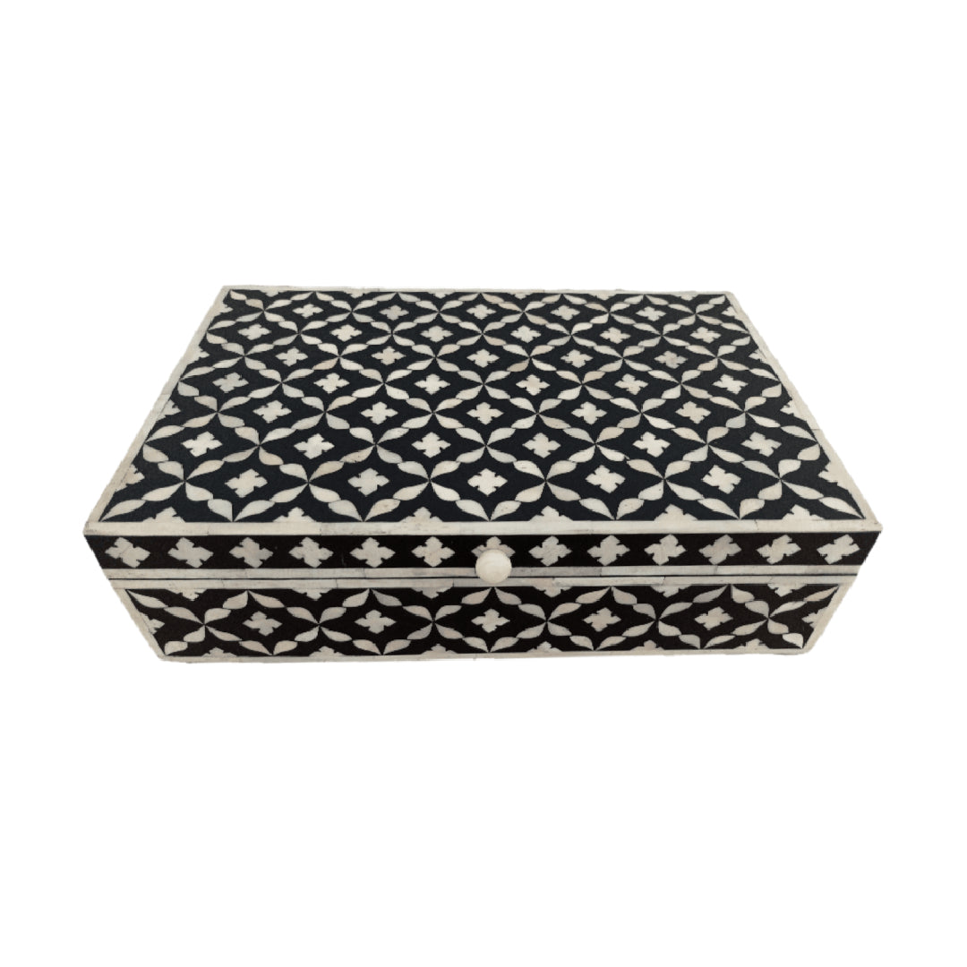 Customized Bone Inlay Handmade Moroccan Pattern Jewelry Box