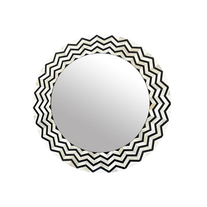 Handmade Customized Bone Inlay Hexagonal  Mirror Frame
