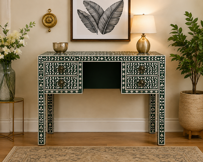 Premium Mother of Pearl Inlay Console Table for Home Office