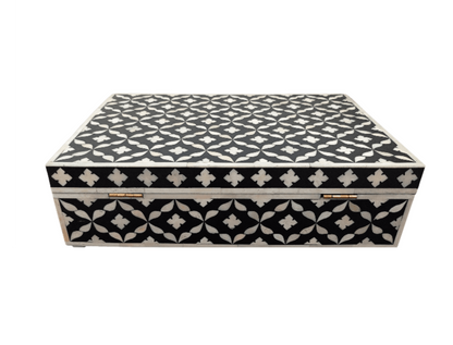 Customized Bone Inlay Handmade Moroccan Pattern Jewelry Box