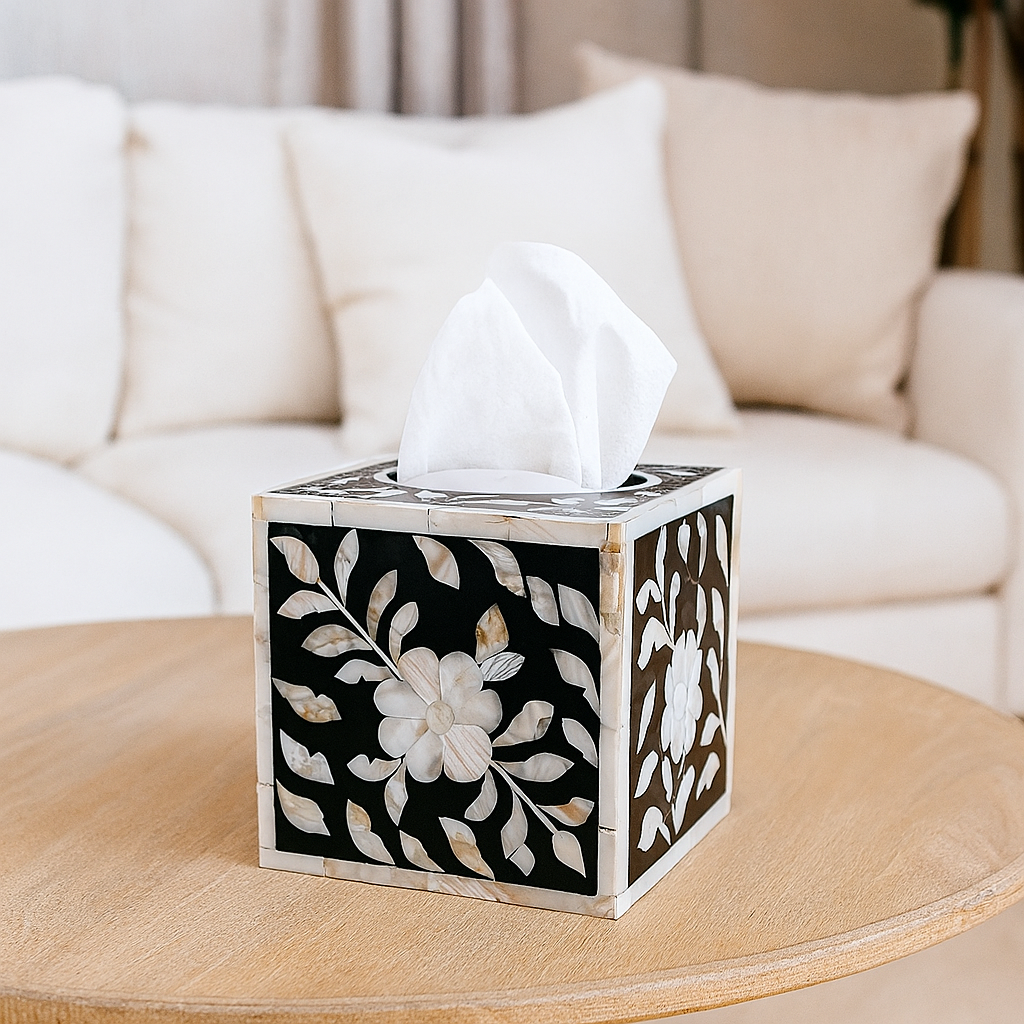 Luxury Mother of Pearl Tissue Box