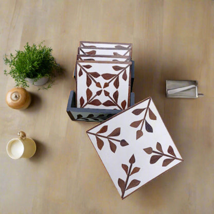 Beautifully Hand Crafted Wooden inlay Coaster Set Perfect gift for loved ones