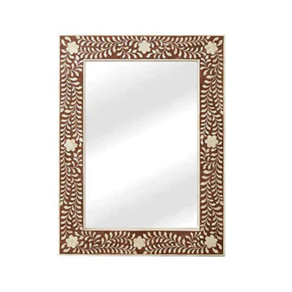 Handmade Customized  Bone Inlay Rectangular Mirror Frame