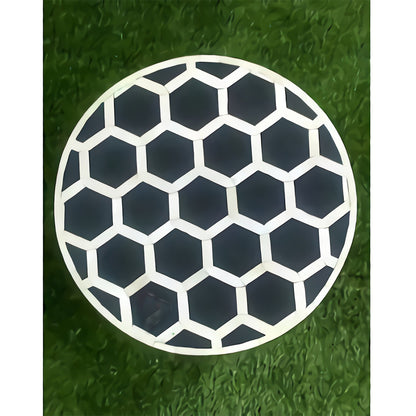 Black Bone Inlay Honeycomb Pattern Designer Handmade Personalized Stool