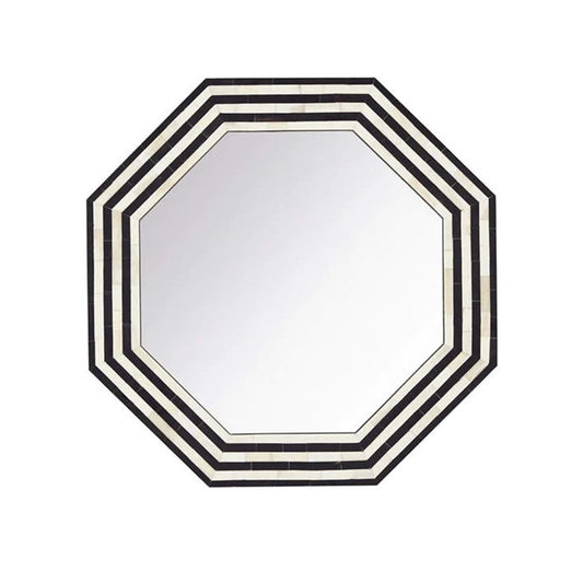 Handmade Customized Bone Inlay Hexagonal  Mirror Frame