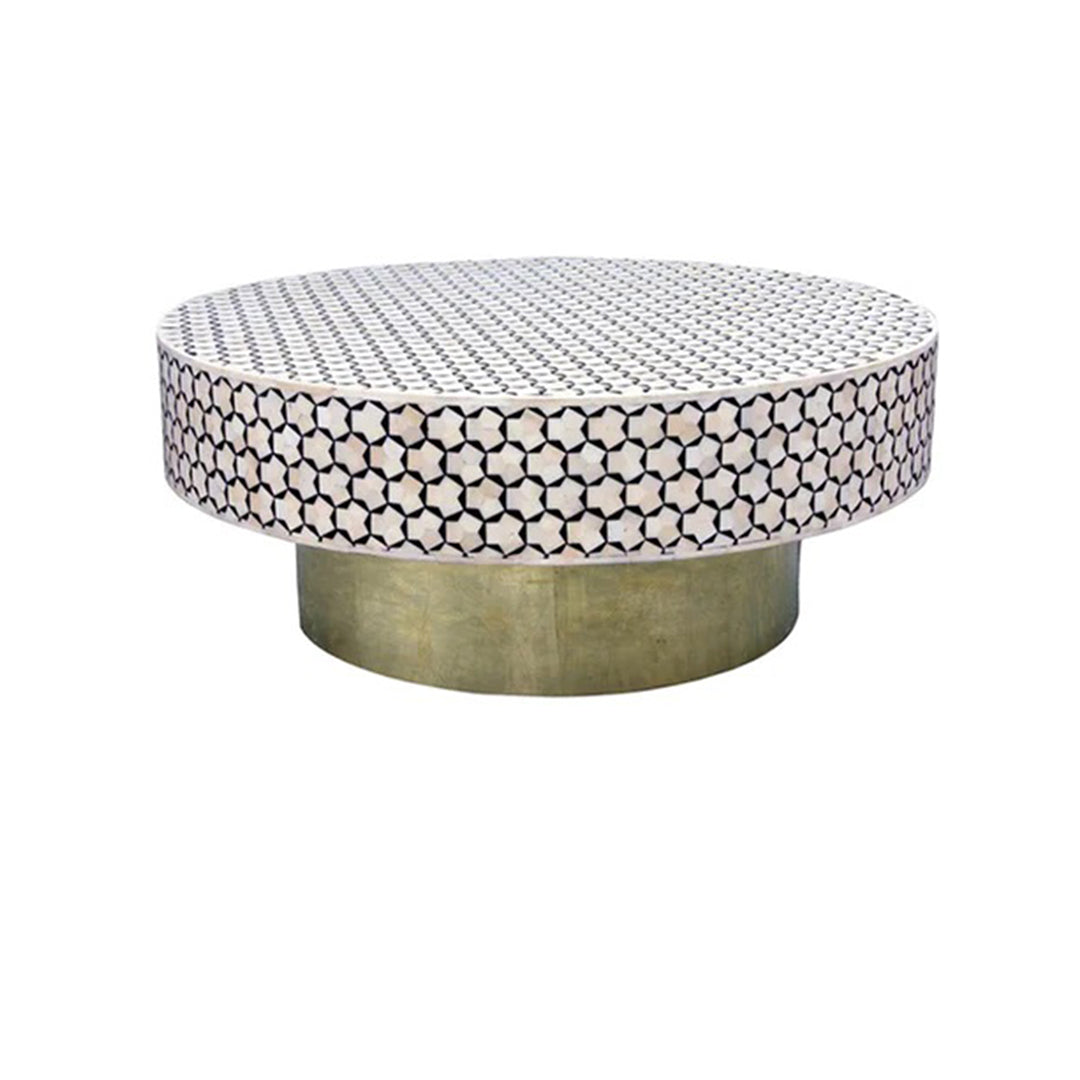 Handmade Customized Bone Inlay Coffee Table