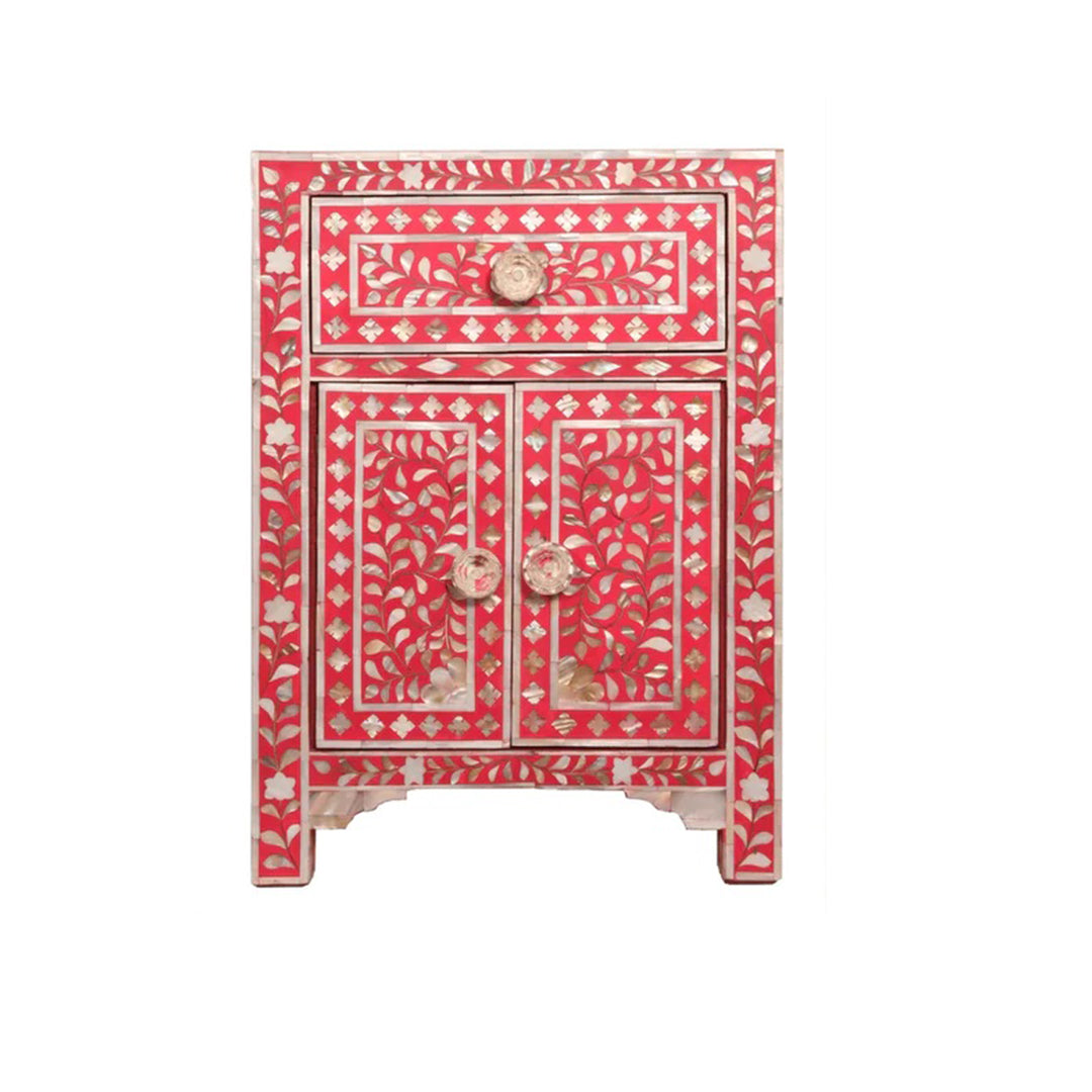 Mother Of Pearl Inlay Bedside Table