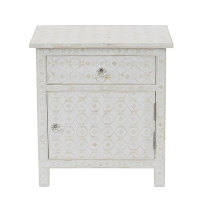 Handmade Customized Bone Inlay Bedside Table