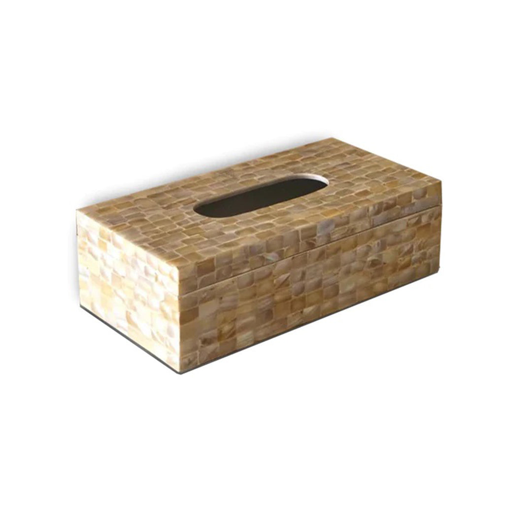 Handmade Mother of Pearl Rectangle Shape Tissue Box