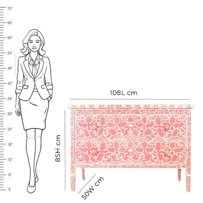 Mother Of Pearl Inlay Chest of 2 Drawers