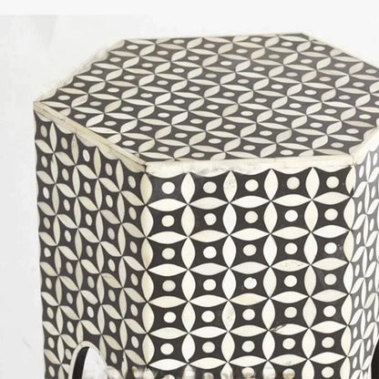 Bone inlay antique stool, modern seating stool, Antique look Bone inlay furniture