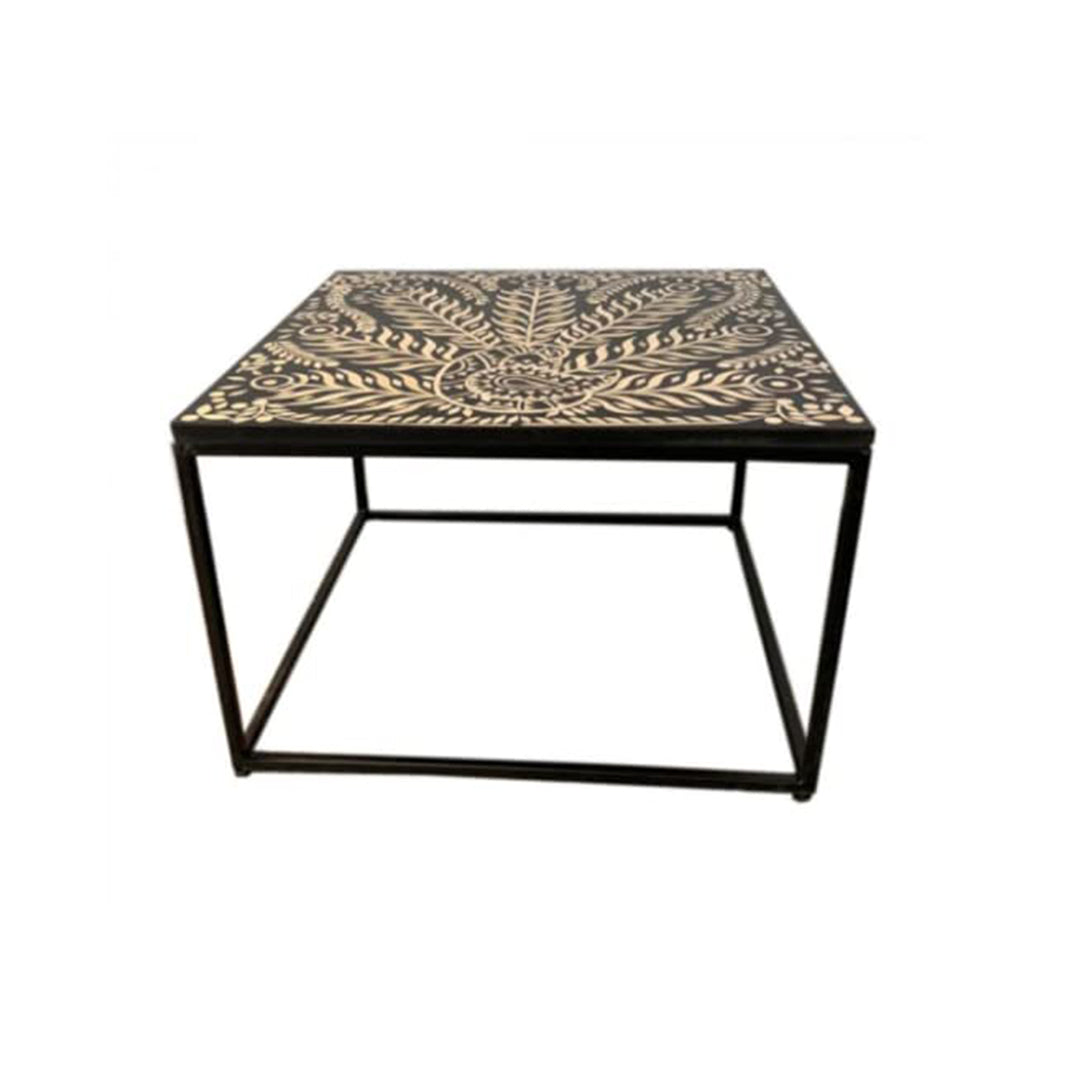Handmade Bone Inlay Customized Peacock Pattern Coffee Table