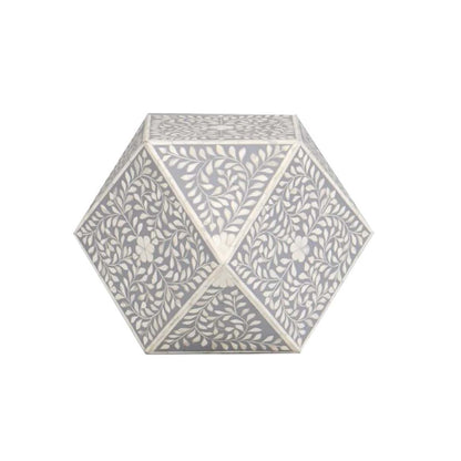 Handmade Diamond Shape Bone Inlay Stool Best For Home And Office
