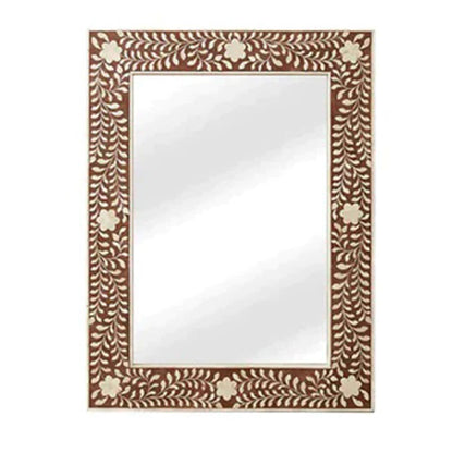 Handmade Customized  Bone Inlay Rectangular Mirror Frame