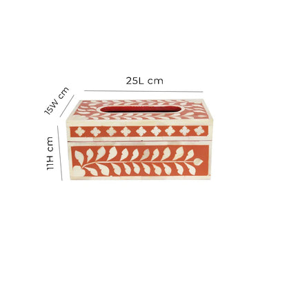 Customized Handmade Bone Inlay  Floral Pattern Tissue Box