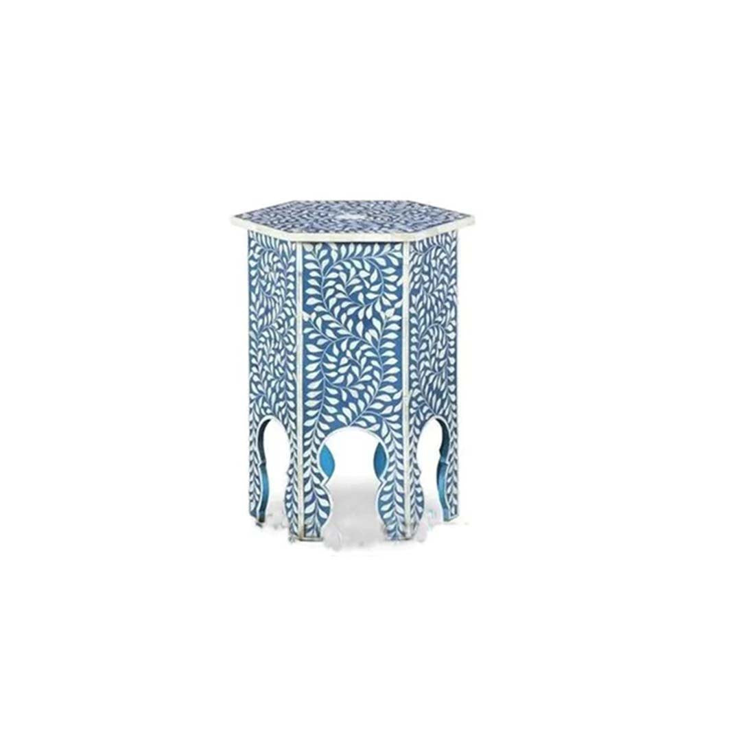 Indian Bone Inlay Wooden Handmade antique Vintage Modern Stool coffee table