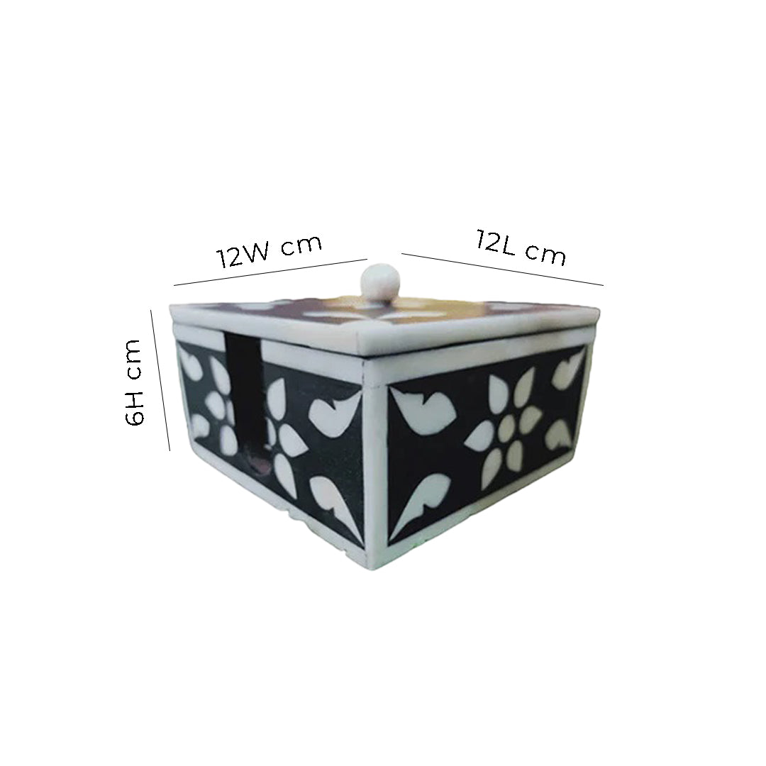 Beautifully Hand Crafted Bone Inlay Coaster Set Ready to Ship Best gift for loved ones
