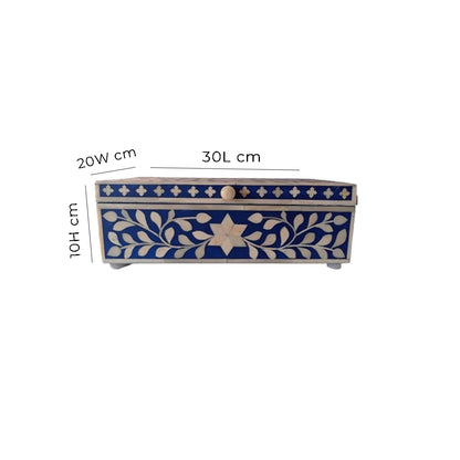 Handmade Customized Bone Inlay Floral Pattern Jewelry Box
