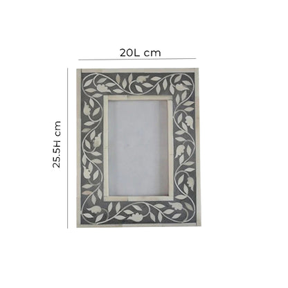 Handmade bone inlay photo frame
