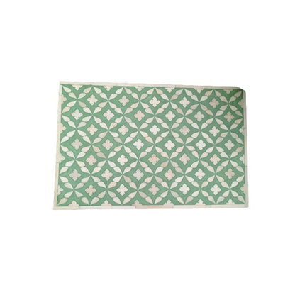 Bone Inlay Handmade Moroccan Pattern Jewelry Box Teal Color