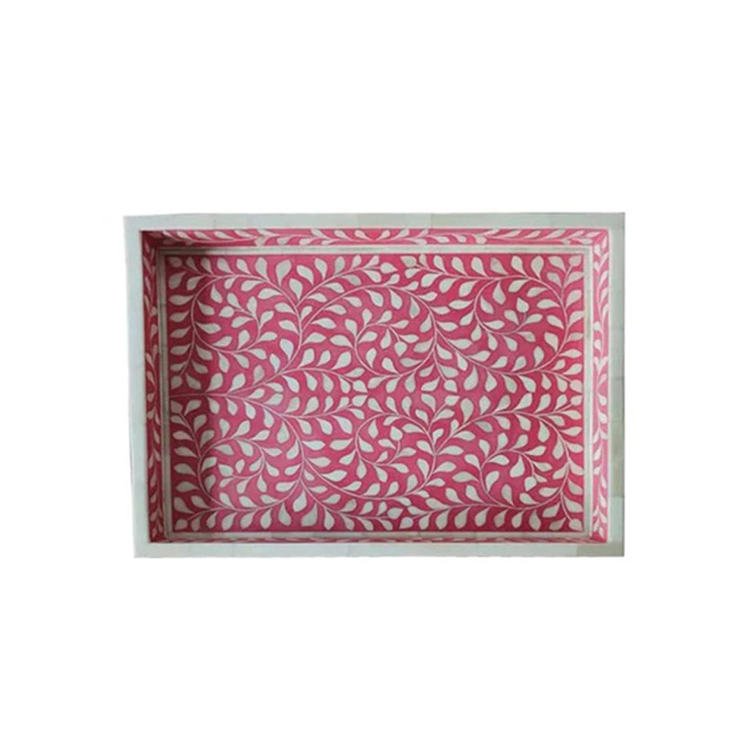 Handmade Customized Bone Inlay Floral Pattern Trays – Bone Inlay Arts