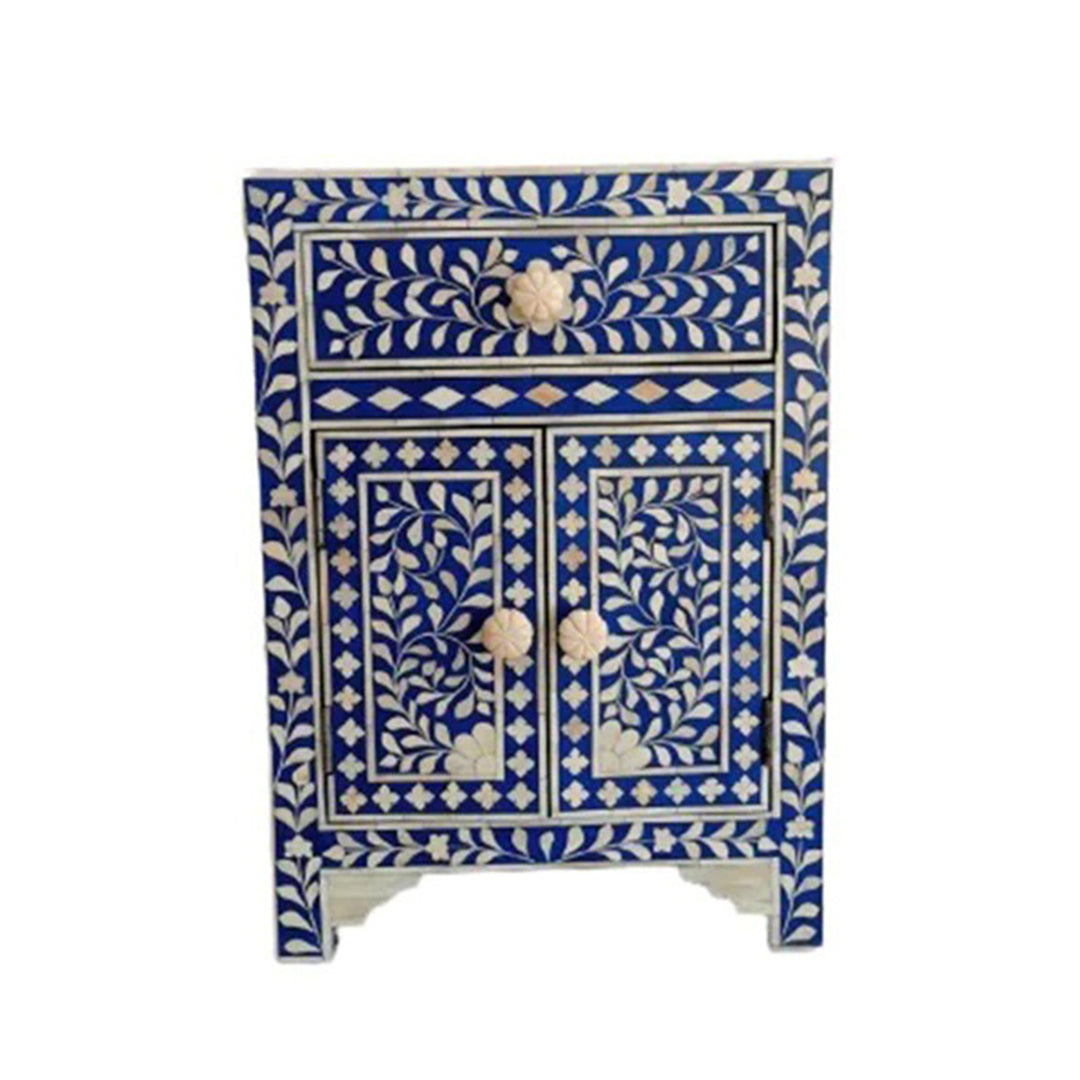 Handmade Customized Bone Inlay Bedside