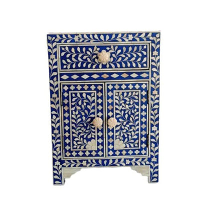 Handmade Customized Bone Inlay Bedside