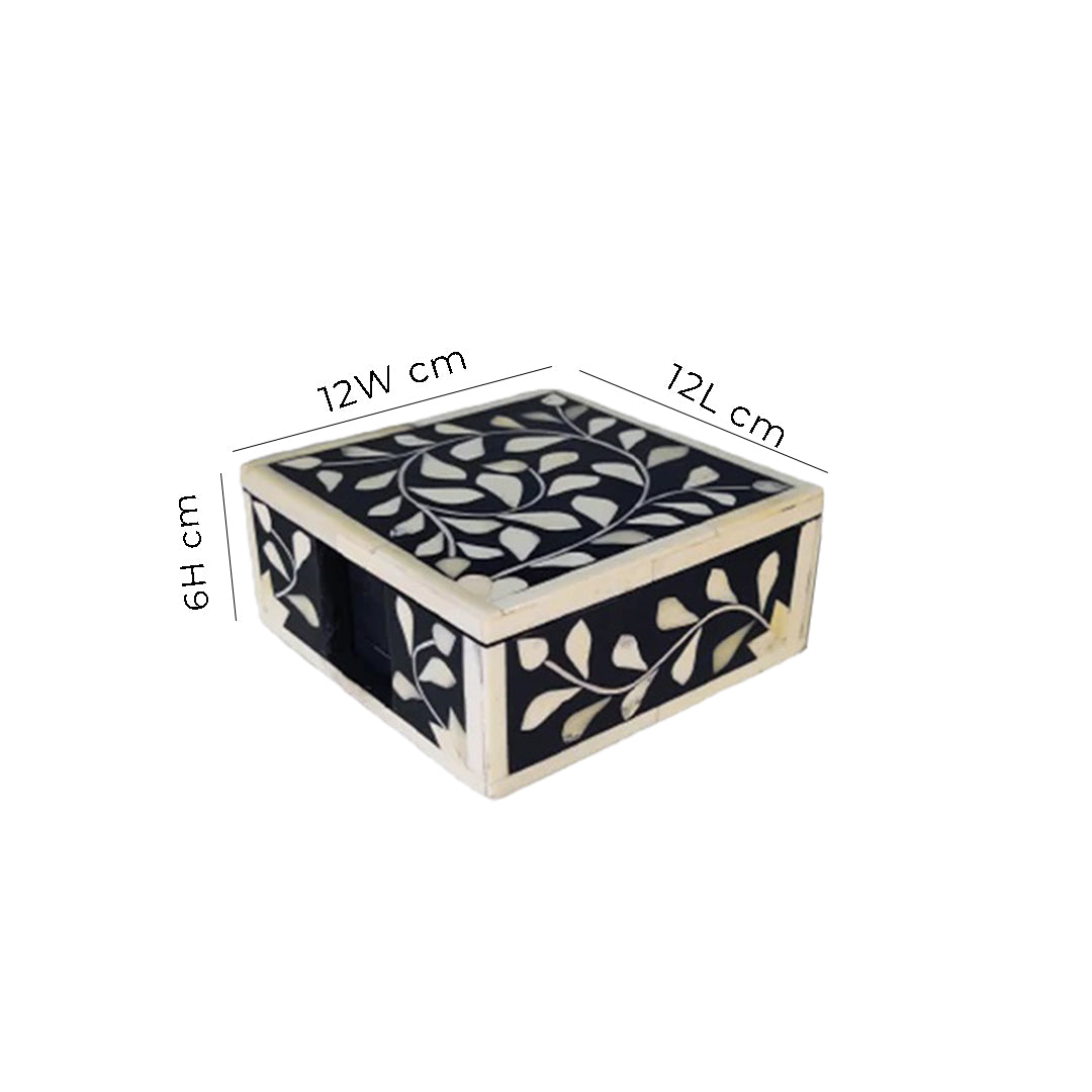 Beautifully Hand Crafted bone inlay Coaster Set Perfect gift for loved ones
