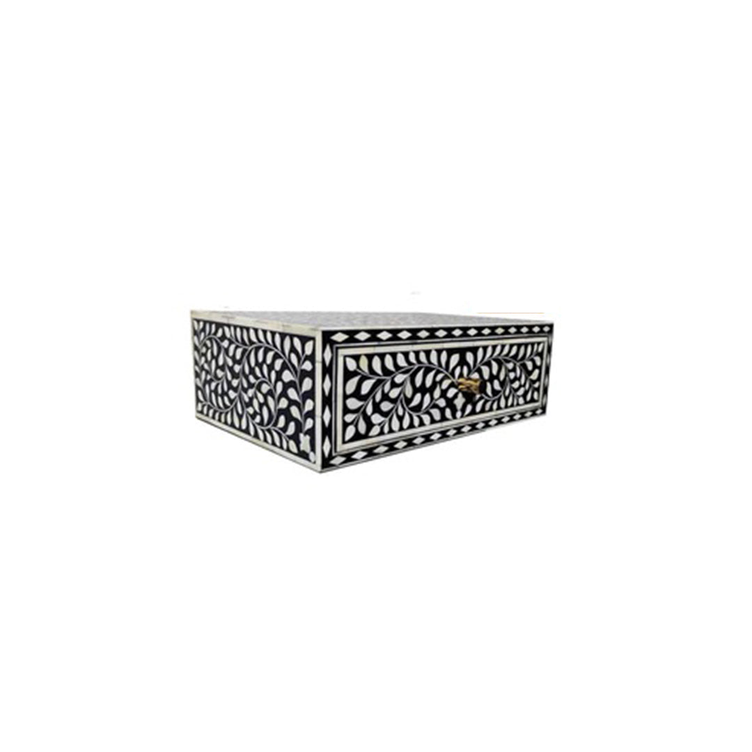 Handmade Customized Bone Inlay Floating Bedside