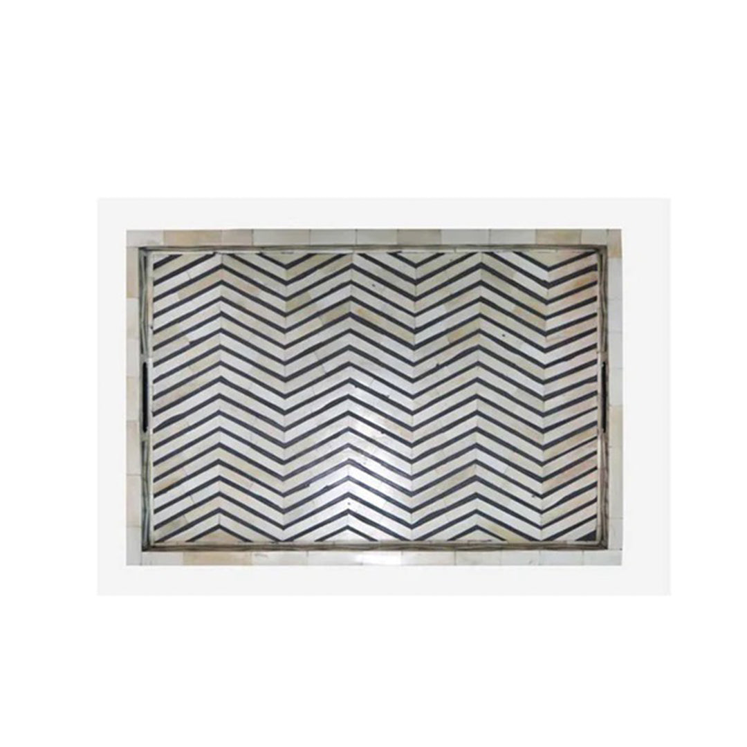 Customized Handmade Bone Inlay Serving Tray