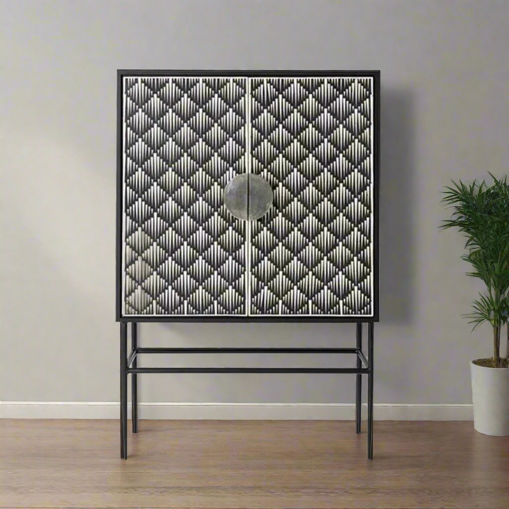 Bone Inlay Customized Handmade Bar Cabinet