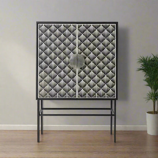 Bone Inlay Customized Handmade Bar Cabinet