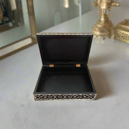 Customized Bone Inlay Handmade Moroccan Pattern Jewelry Box
