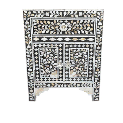 Handmade Customized Bone Inlay Bedside Table