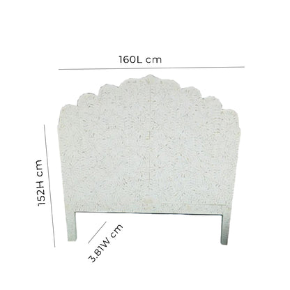 Handmade Customized Bone Inlay Floral Pattern Bed head