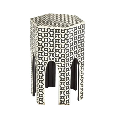 Bone inlay antique stool, modern seating stool, Antique look Bone inlay furniture