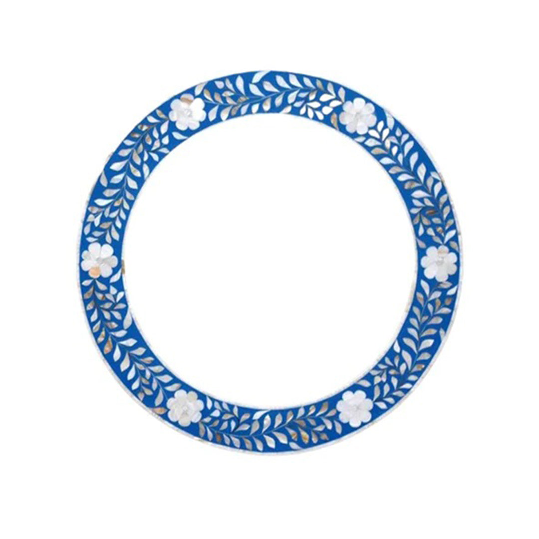 Handmade Customized Mother of Pearl Round Mirror Frame