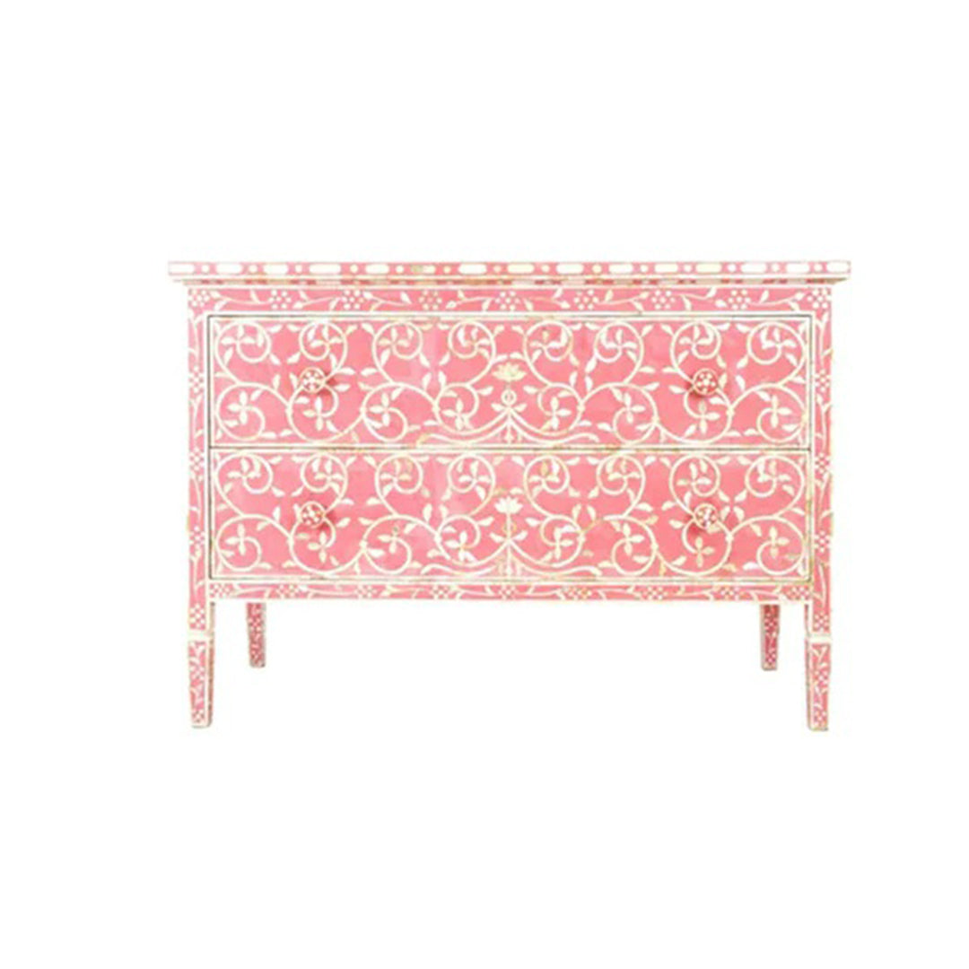 Mother Of Pearl Inlay Chest of 2 Drawers