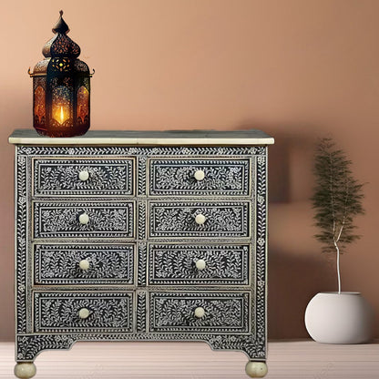 Bone Inlay Chest of 8 Drawers
