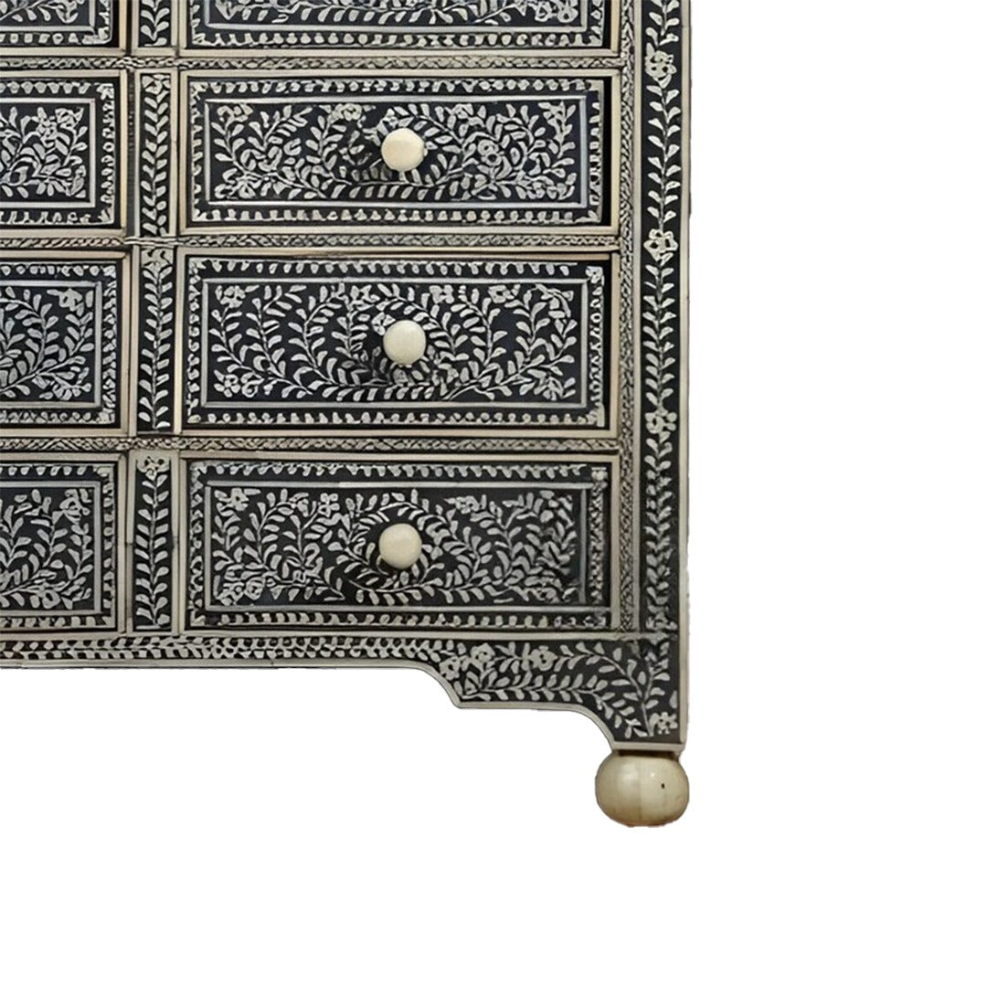 Customized Handmade Bone Inlay Floral  patten bar Cabinet